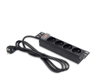 QOLTEC PDU do RACK 10" | 1U | 16A | 4xFrench | 1.8m 54602 - 1257508 - zdjęcie 1